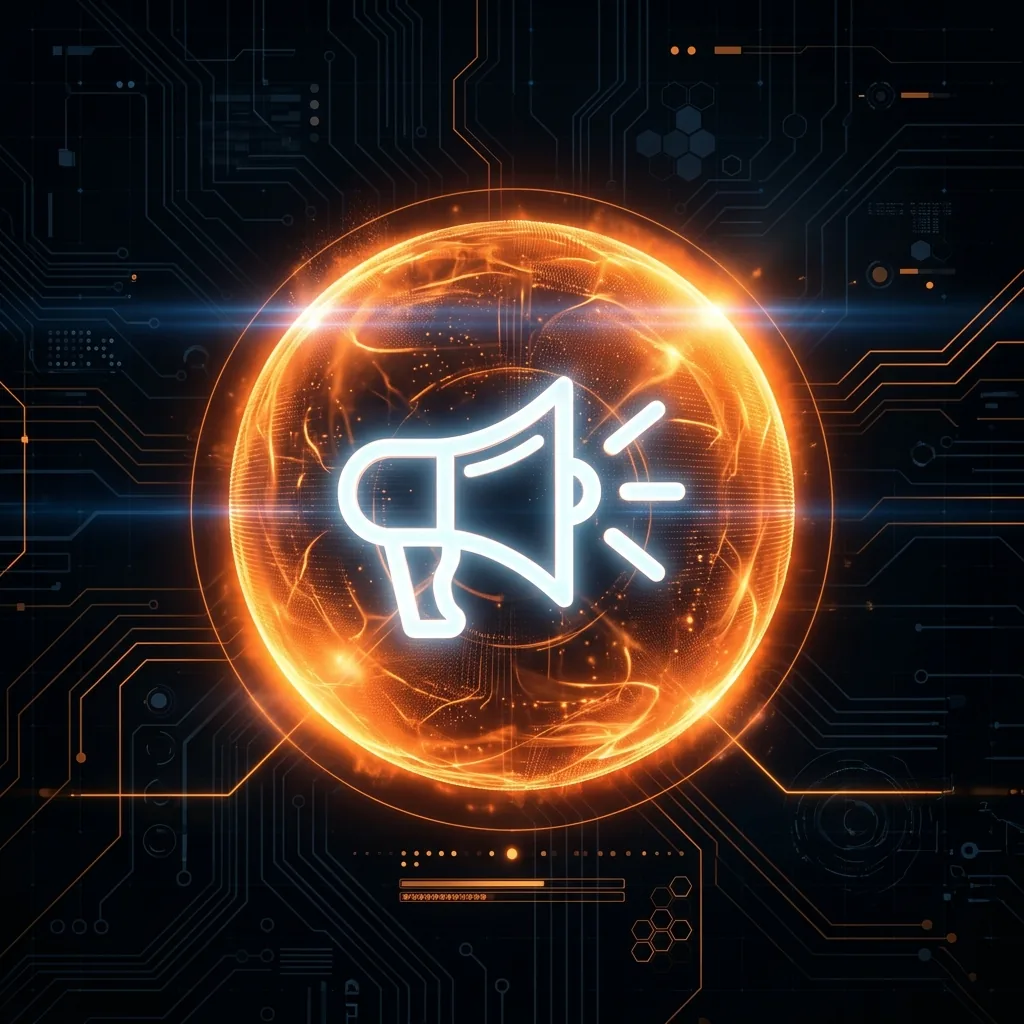 Marketing Agent holographic icon